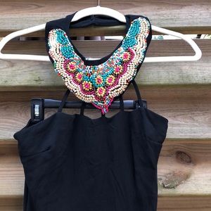 Beaded Neck Maxi Dress